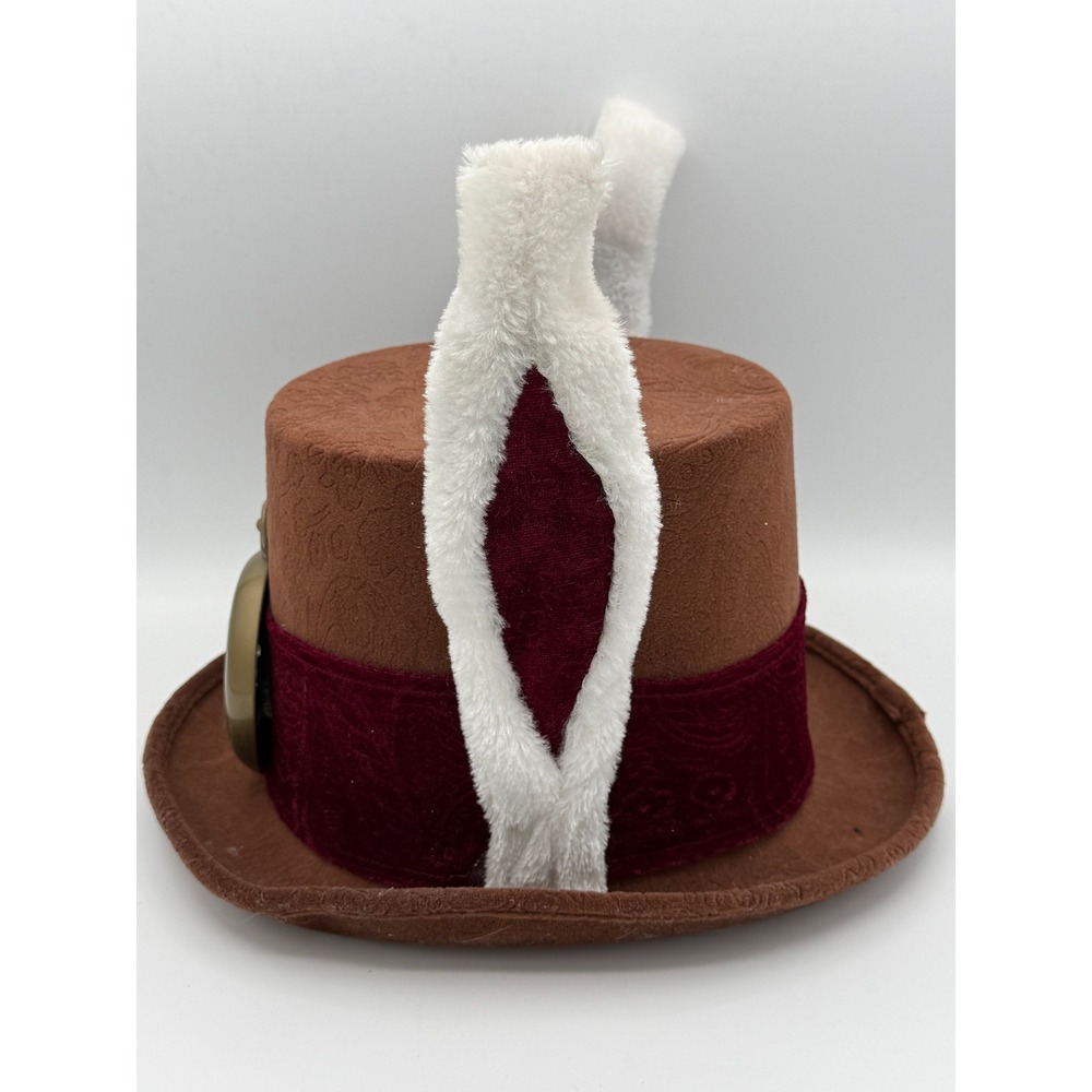 Unbranded Steampunk White Rabbit Top Hat Unisex OS Brown Excellent Cosplay Gear - Picture 4 of 8